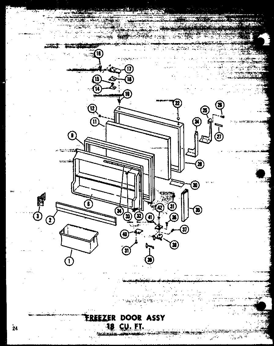 Freezer door assy 18 cu. ft. (tm18w/p60303-35w) (tm18w-c/p60303-35wc) (tm18w-a/p60303-35wa) (tm18w-ag/p60303-35wg) (tm18w/p60303-40w) (tm18w-a/p60303-40wa) (tm18w-c/p60303-40wc) (tm18w-ag/p60303-40wg) (tc18w-c/p60303-36wc) (tc18w-a/p60303-36wa) (tc18w/p60