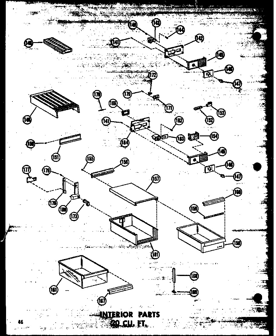 Interior parts 20 cu. ft. (tr20w/p60303-37w) (tr20w-c/p60303-37wc) (tr20w-ag/p60303-37wg) (tr20w-a/p60303-37wa) (td20w/p60303-38w) (td20w-ag/p60303-38wg) (td20w-c/p60303-38wc) (td20w-a/p60303-38wa)