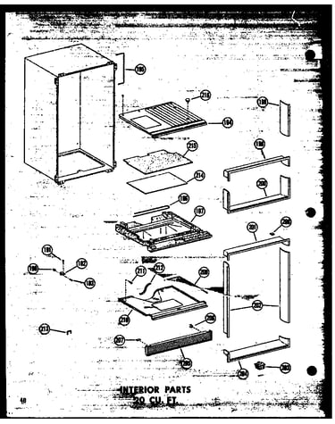 Interior parts 20 cu. ft. (tr20w/p60303-37w) (tr20w-c/p60303-37wc) (tr20w-ag/p60303-37wg) (tr20w-a/p60303-37wa) (td20w/p60303-38w) (td20w-ag/p60303-38wg) (td20w-c/p60303-38wc) (td20w-a/p60303-38wa)