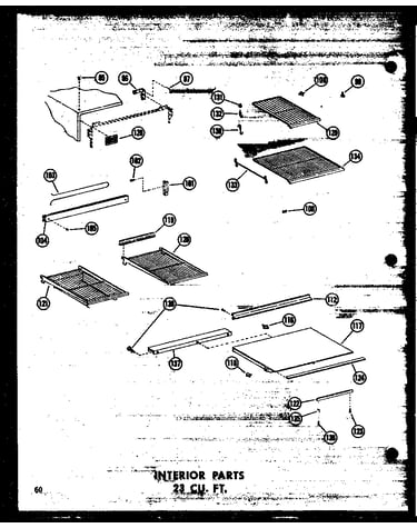 Interior parts 23 cu. ft. (td23w/p60303-39w)