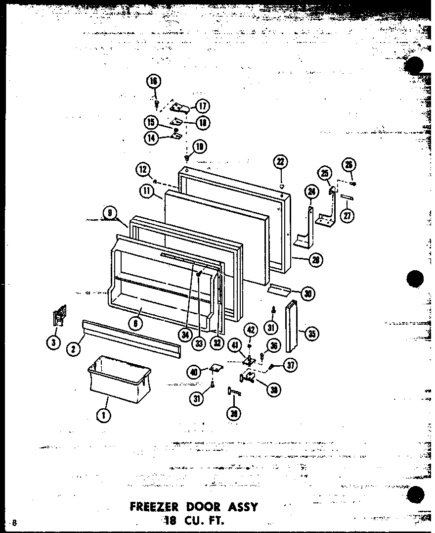 Freezer door assy 18 cu.ft. (tm18w-c/p60303-56wc) (tm18w-a/p60303-56wa) (tm18w/p60303-56w) (tm18w-ag/p60303-56wg) (tm18w/p60303-57w) (tm18w-ag/p60303-57wg) (tm18w-c/p60303-57wc) (tm18w-a/p60303-57wa)