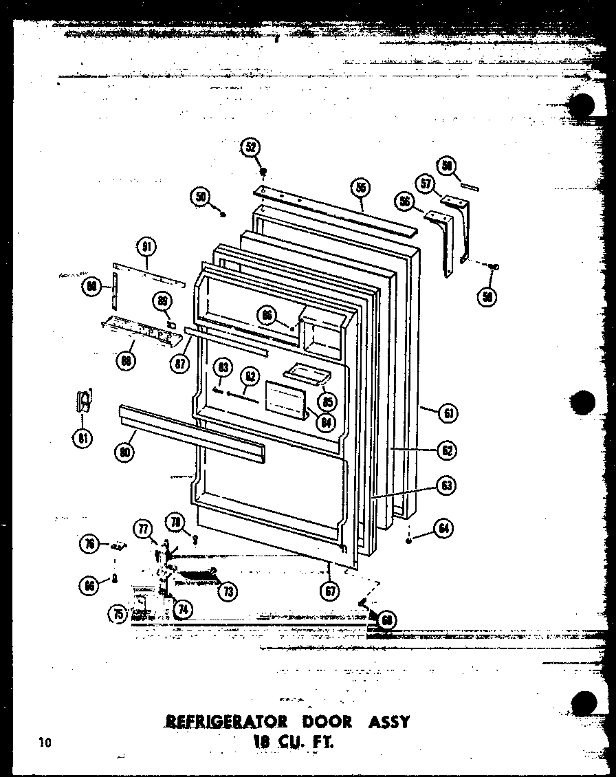 Refrigerator door assy 18 cu. ft. (tm18w-c/p60303-56wc) (tm18w-a/p60303-56wa) (tm18w/p60303-56w) (tm18w-ag/p60303-56wg) (tm18w/p60303-57w) (tm18w-ag/p60303-57wg) (tm18w-c/p60303-57wc) (tm18w-a/p60303-57wa)