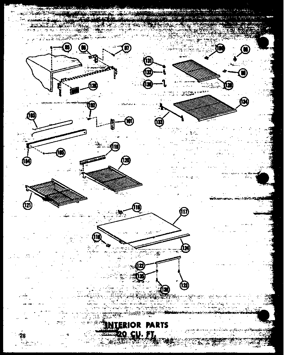 INTERIOR PARTS 20 CU. FT. (TD20W-A/P60303-62WA) (TD20W-C/P60303-62WC) (TD20W-AG/P60303-62WG) (TD20W/P60303-62W)