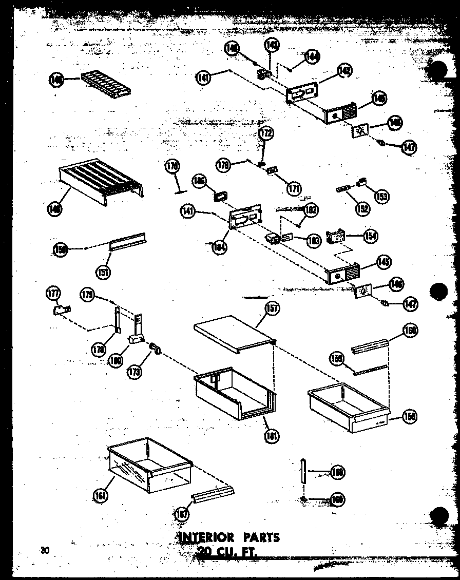 Interior parts 20 cu. ft. (td20w-a/p60303-62wa) (td20w-c/p60303-62wc) (td20w-ag/p60303-62wg) (td20w/p60303-62w)