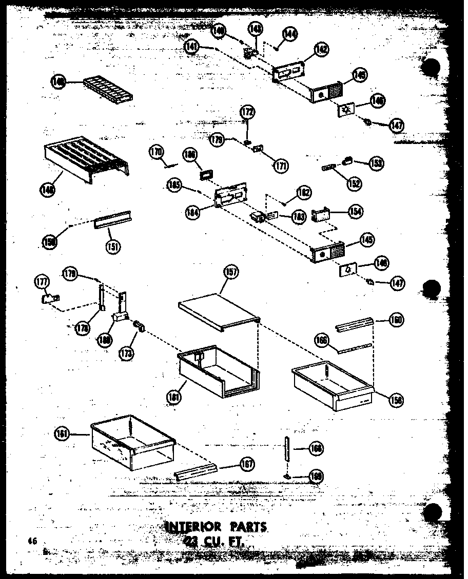 Interior parts 23 cu. ft. (td23w/p60303-63w) (td23w-c/p60303-63wc) (td23w-ag/p60303-63wg) (td23w-a/p60303-63wa)