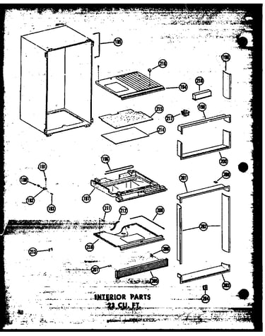 Interior parts 23 cu. ft. (td23w/p60303-63w) (td23w-c/p60303-63wc) (td23w-ag/p60303-63wg) (td23w-a/p60303-63wa)