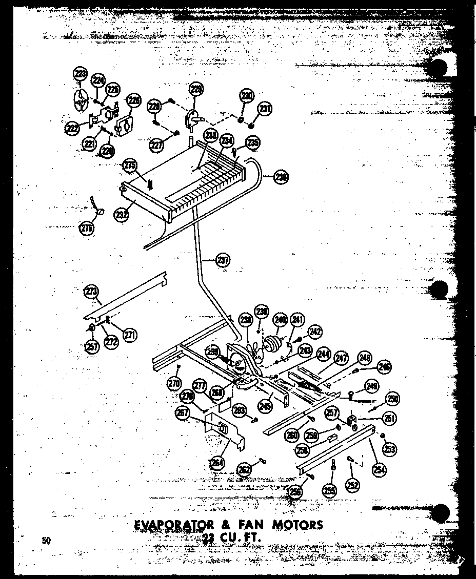 Evaporator & fan motors 23 cu. ft. (td23w/p60303-63w) (td23w-c/p60303-63wc) (td23w-ag/p60303-63wg) (td23w-a/p60303-63wa)
