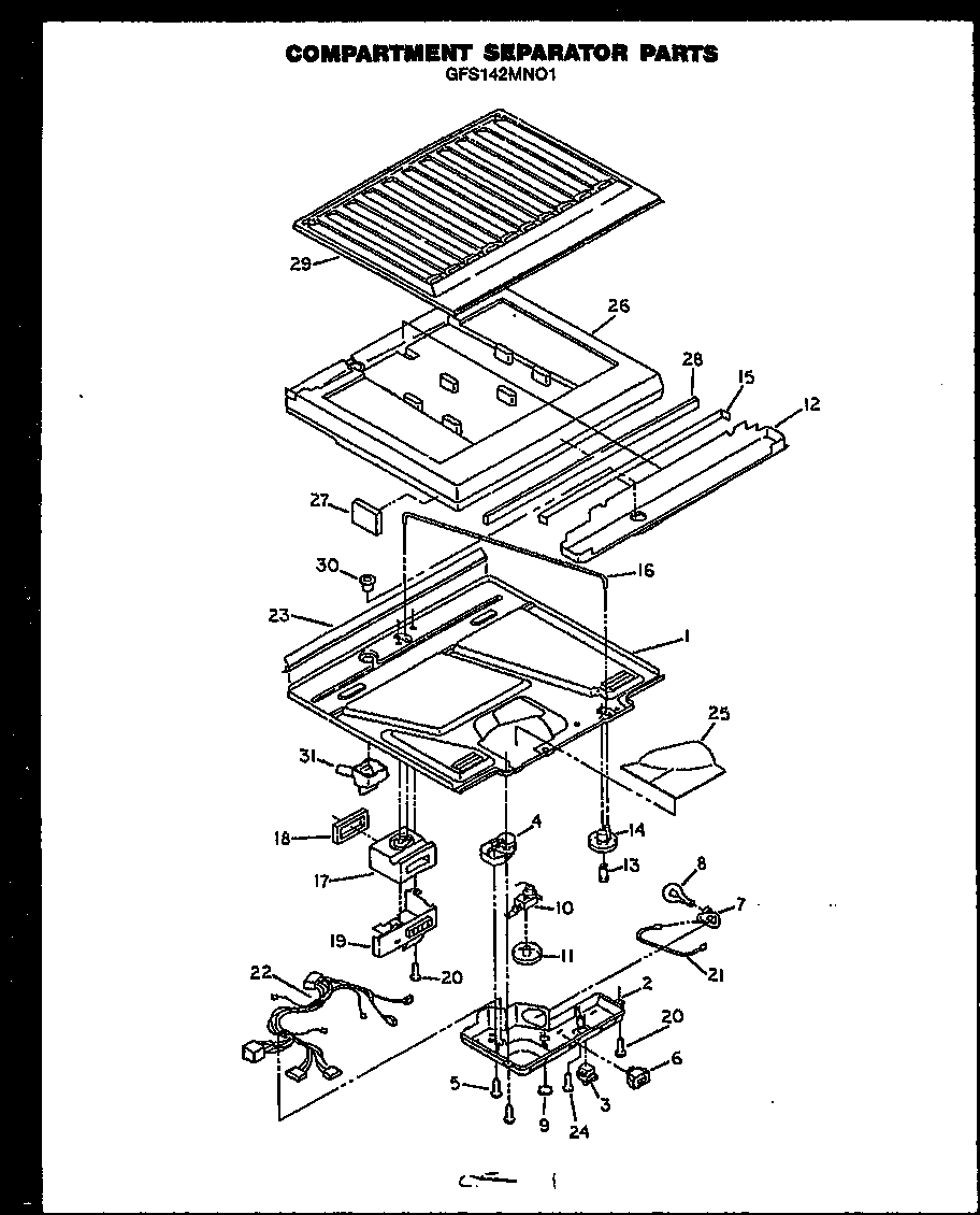 COMPARTMENT SEPARATOR PARTS (GFS142MN01)