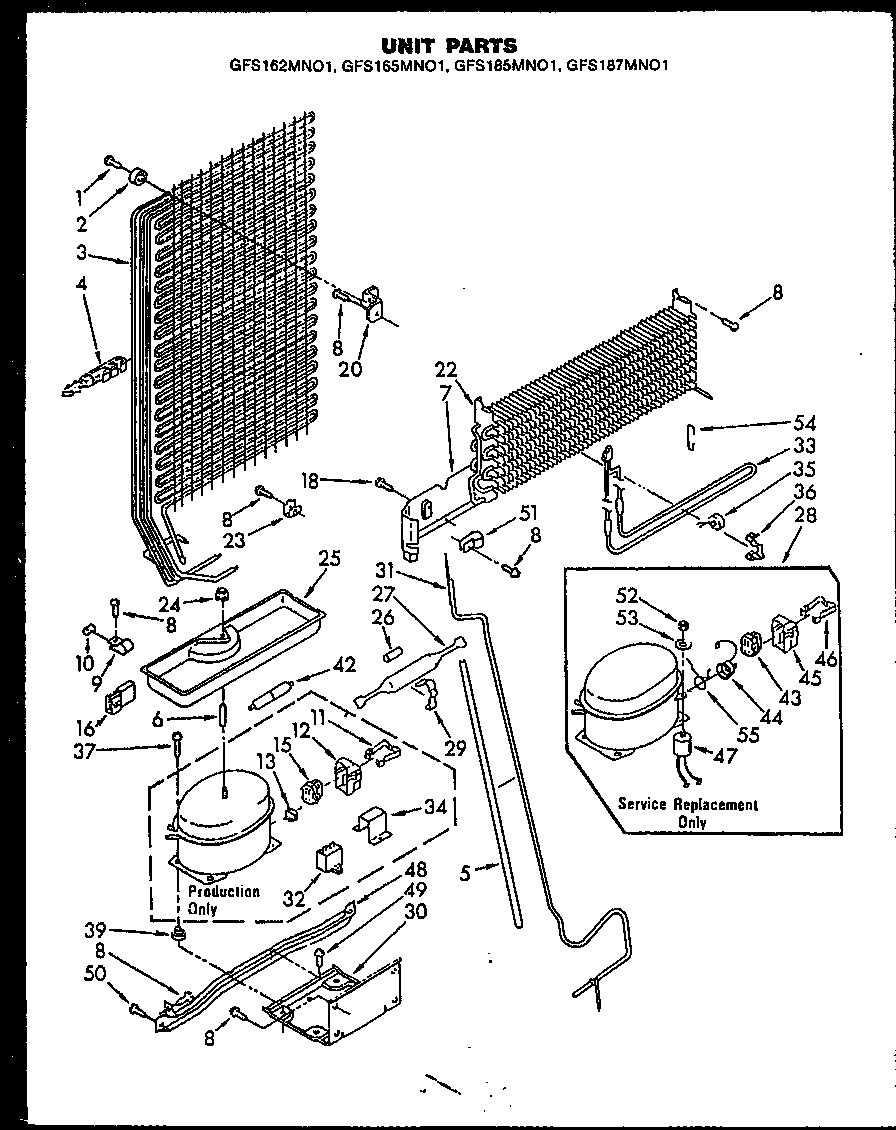 UNIT PARTS (GFS162MN01) (GFS165MN01) (GFS185MN01) (GFS187MN01)