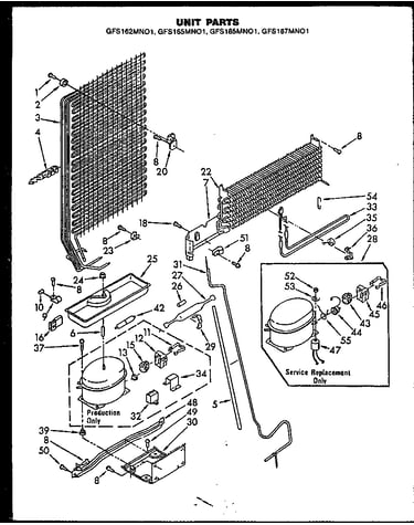 Unit parts (gfs162mn01) (gfs165mn01) (gfs185mn01) (gfs187mn01)