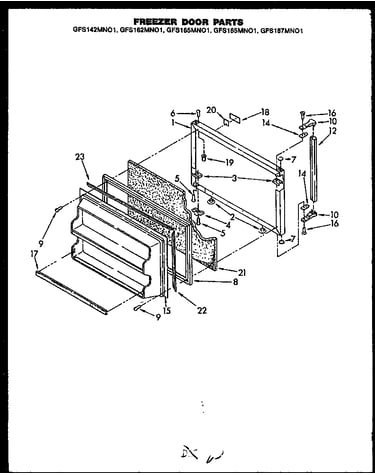 Freezer door parts