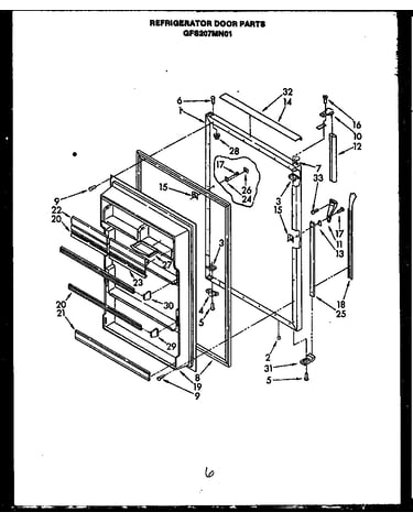Refrigerator door parts (gfs207mn01)