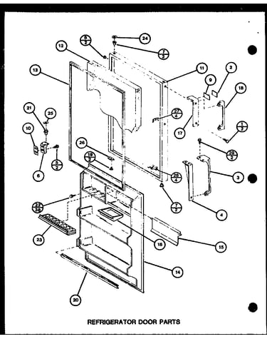 Refrigerator door parts (tm16h/p7711001w) (tm16h/p7711002w) (tr16h/p7711003w) (tr16h/p7711004w) (tm16h1/p7711027w)