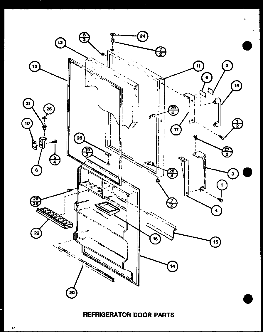 Refrigerator door parts (tm18h/p7711005w) (tm18h/p7711006w) (tr18h/p7711007w)