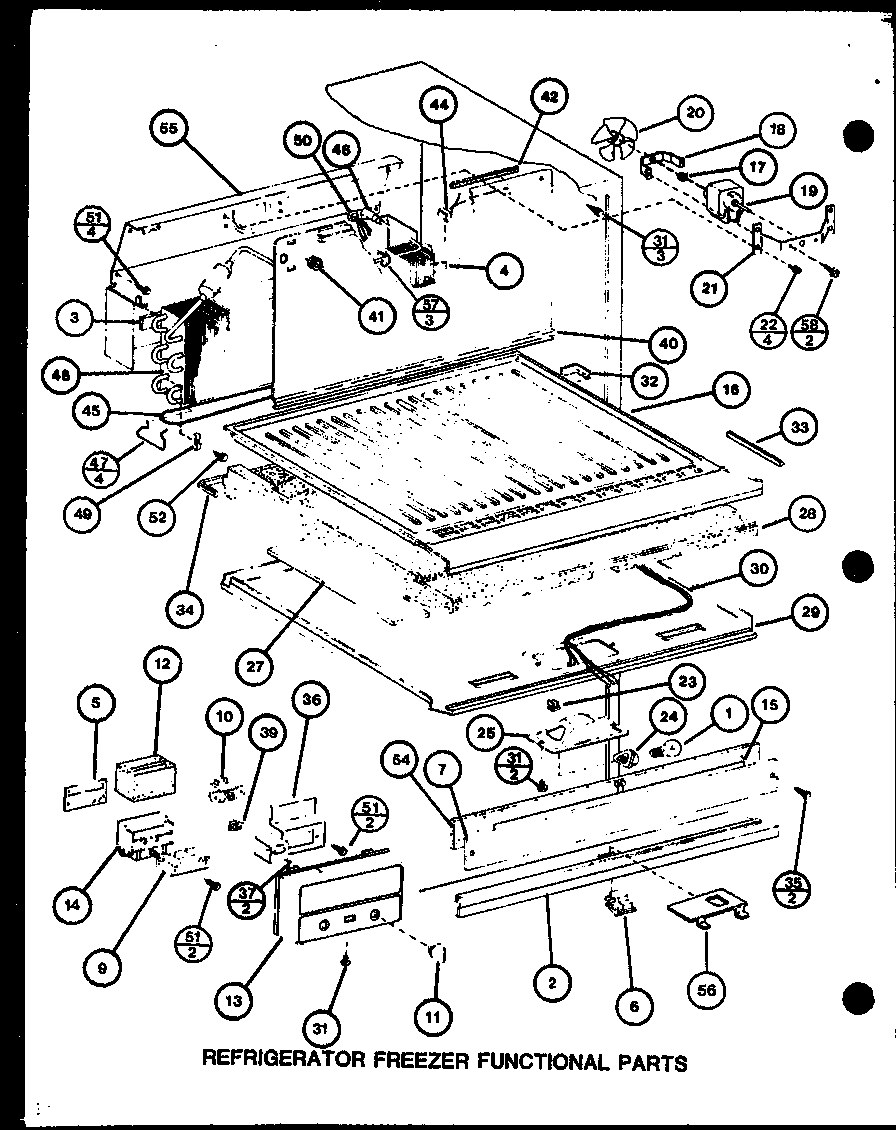 Refrigerator freezer functional parts (tm18h/p7711005w) (tm18h/p7711006w) (tr18h/p7711007w) (tr18h/p7711008w) (tc18h/p7711009w) (tc18h/p7711010w)