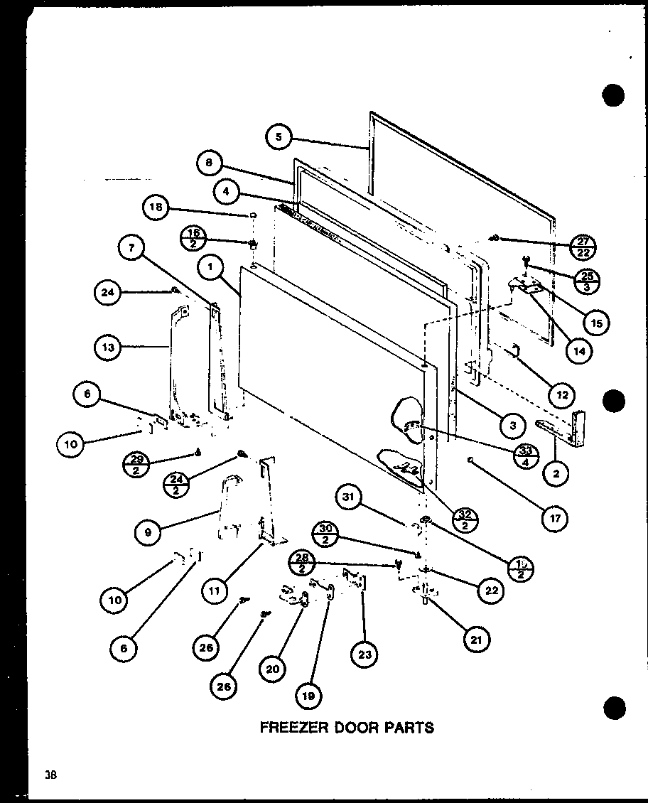 FREEZER DOOR PARTS (TM20H/P7711011W) (TM20H/P7711012W) (TR20H/P7711013W) (TR20H/P7711014W) (TC20H/P7711015W) (TC20H/P7711016W)