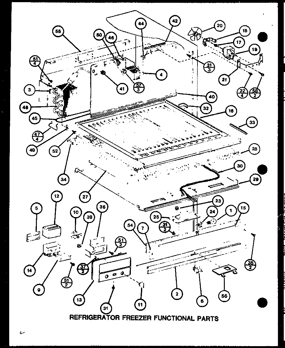 Refrigerator freezer functional parts (tm20h/p7711011w) (tm20h/p7711012w) (tr20h/p7711013w) (tr20h/p7711014w) (tc20h/p7711015w) (tc20h/p7711016w)