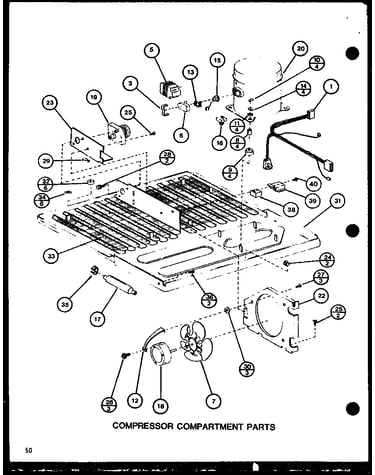 Compressor compartment parts (tm20h/p7711011w) (tm20h/p7711012w) (tr20h/p7711013w) (tr20h/p7711014w) (tc20h/p7711015w) (tc20h/p7711016w)
