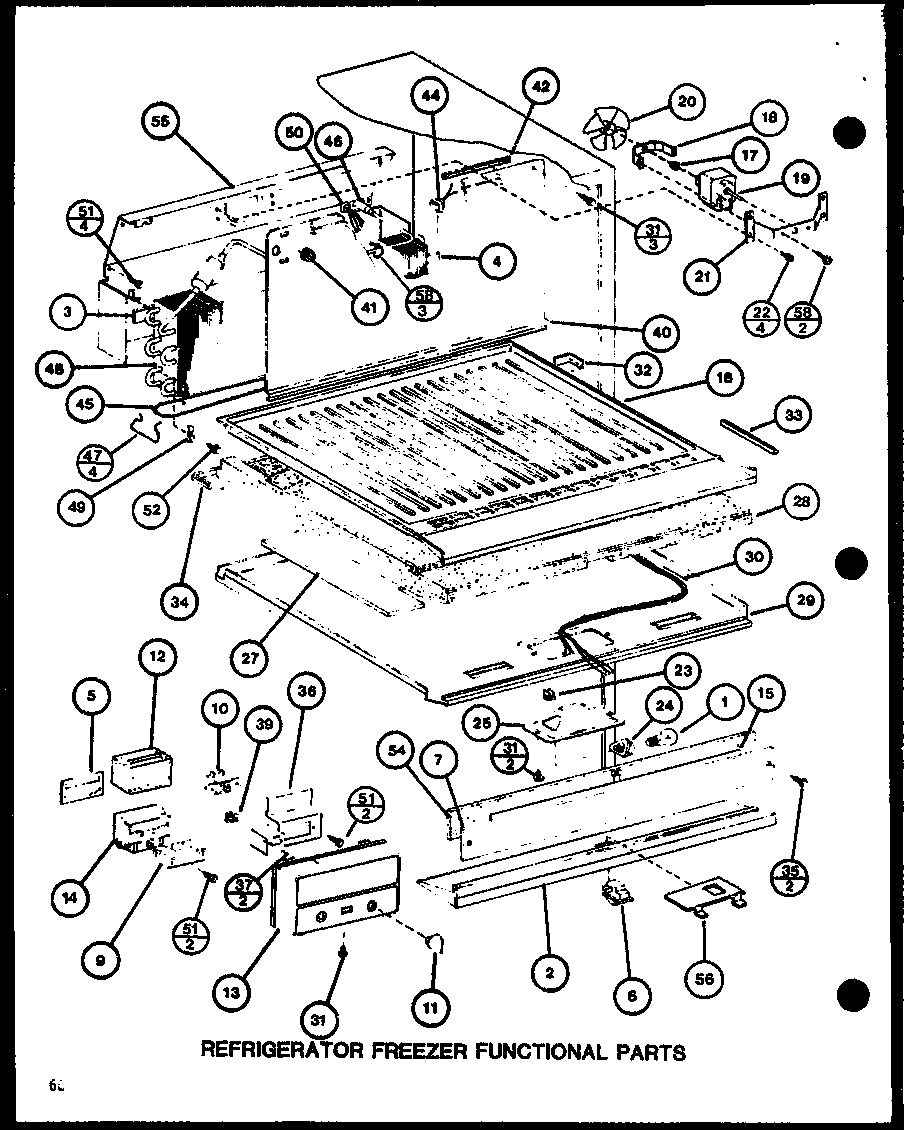 Refrigerator freezer functional parts (tc22h/p7711017w) (tc22h/p7711018w)