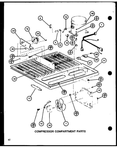 Compressor compartment parts (tc22h/p7711017w) (tc22h/p7711018w)