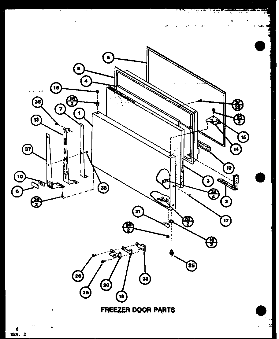 FREEZER DOOR PARTS (TX18K/P7803201W) (TX18K/P7803202W) (TXI18K/P7803203W) (TXI18K/P7803204W) (TXI18K/P7803239W) (TXI18K/P7803240W) (TX18K2/P7859230W)