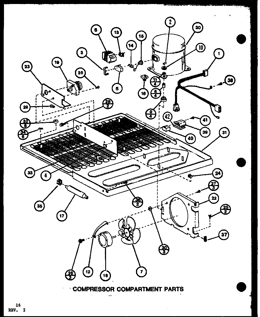 COMPRESSOR COMPARTMENT PARTS (TX18K/P7803201W) (TX18K/P7803202W) (TXI18K/P7803203W) (TXI18K/P7803204W) (TXI18K/P7803239W) (TXI18K/P7803240W) (TC18K2/P7859230W)