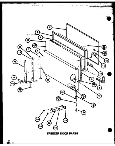 Freezer door parts (tx20k/p7803205w) (tx20k/p7803206w) (txi20k/p7803207w) (txi20k/p7803208w) (txi20k/p7803241w) (txi20k/p7803242w)