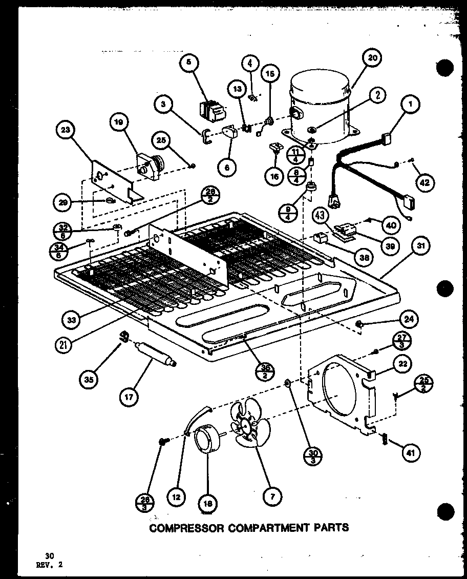 COMPRESSOR COMPARTMENT PARTS (TX20K/P7803205W) (TX20K/P7803206W) (TXI20K/P7803207W) (TXI20K/P7803208W) (TXI20K/P7803241W) (TXI20K/P7803242W)