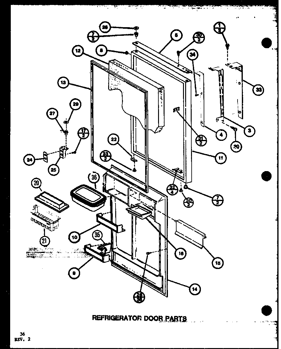 REFRIGERATOR DOOR PARTS (TX22K/P7803209W) (TXI22K/P7803210W) (TXI22K/P7803243W) (TX22K/P7859202W)