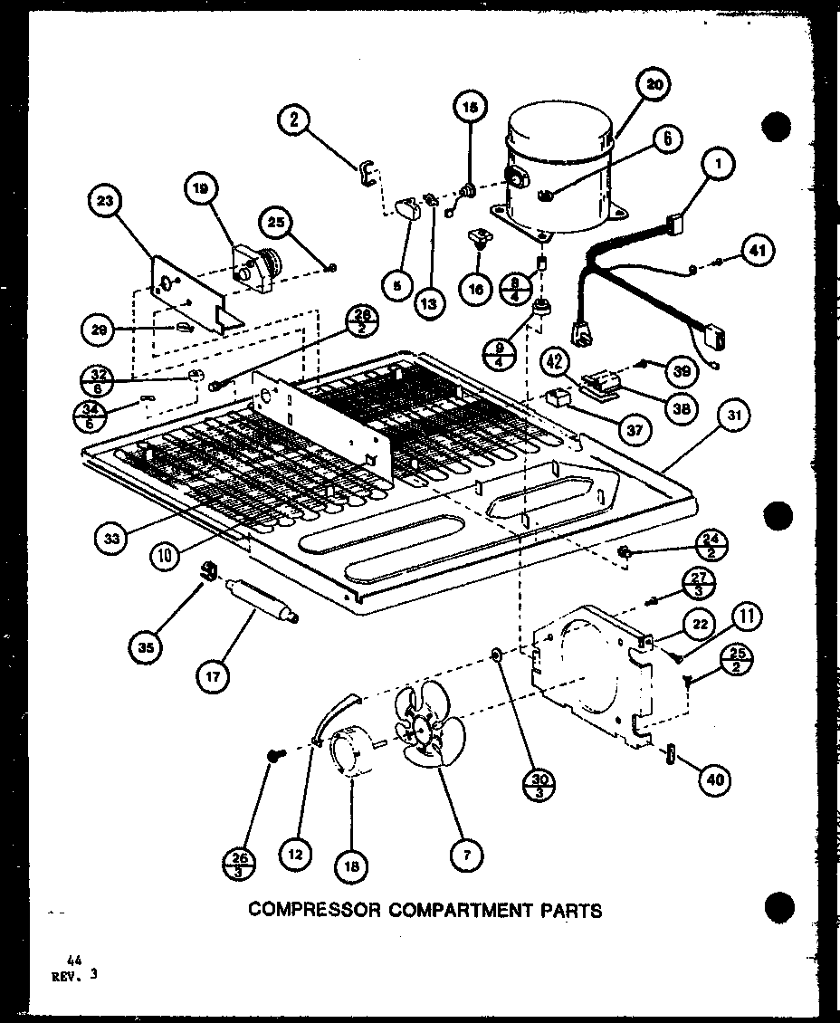 COMPRESSOR COMPARTMENT PARTS (TX22K/P7803209W) (TXI22K/P7803210W) (TXI22K/P7803243W) (TX22K/P7859202W)