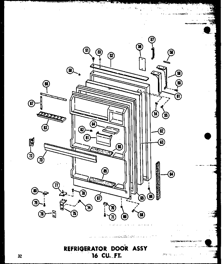 REFRIGERATOR DOOR ASSY 16 CU. FT. (T16N/P60236-26W) (T16N-C/P60236-26WC) (T16N-AG/P60236-26WG) (T16N-A/P60236-26WA) (T16N/P60236-42W) (T16N-C/P60236-42WC) (T16N-AG/P60236-42WG) (T16N-A/P60236-42WA) (TR16N/P60236-28W) (TR16N-C/P60236-28WC) (TR16N-AG/P60236