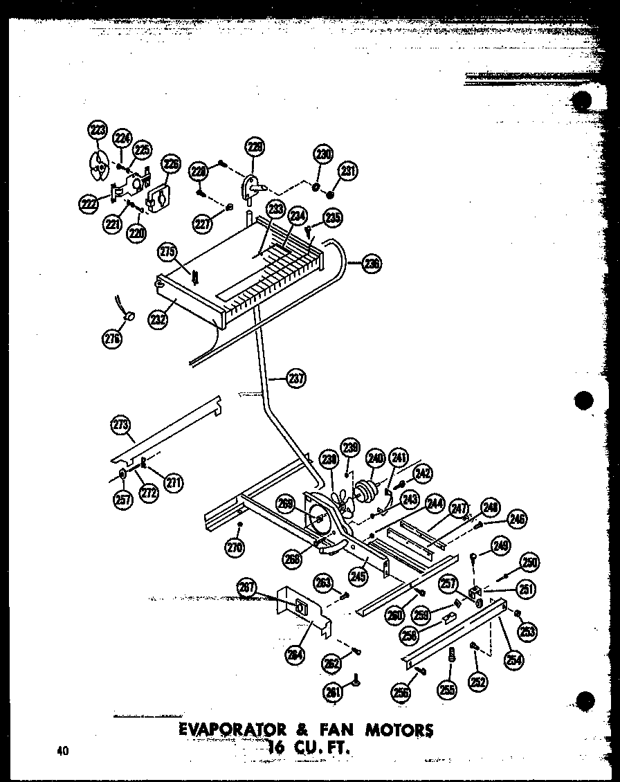 EVAPORATOR & FAN MOTORS 16 CU. FT. (T16N/P60236-26W) (T16N-C/P60236-26WC) (T16N-AG/P60236-26WG) (T16N-A/P60236-26WA) (T16N/P60236-42W) (T16N-C/P60236-42WC) (T16N-AG/P60236-42WG) (T16N-A/P60236-42WA) (TR16N/P60236-28W) (TR16N-C/P60236-28WC) (TR16N-AG/P6023