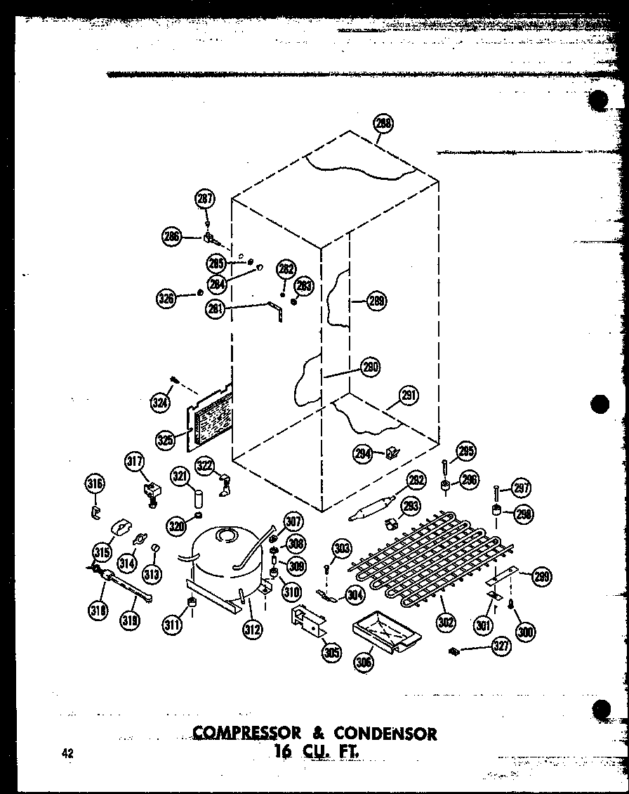 COMPRESSOR & CONDENSOR 16 CU. FT. (T16N/P60236-26W) (T16N-C/P60236-26WC) (T16N-AG/P60236-26WG) (T16N-A/P60236-26WA) (T16N/P60236-42W) (T16N-C/P60236-42WC) (T16N-AG/P60236-42WG) (T16N-A/P60236-42WA) (TR16N/P60236-28W) (TR16N-C/P60236-28WC) (TR16N-AG/P60236