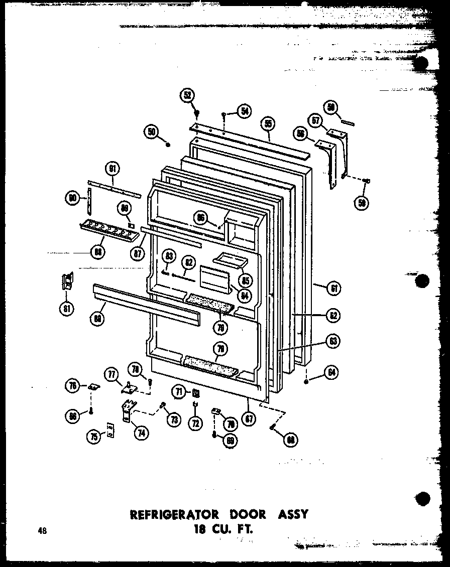 REFRIGERATOR DOOR ASSY 18 CU. FT. (TM18N/P60236-29W) (TM18N-C/P60236-29WC) (TM18N-AG/P60236-29WG) (TM18N-A/P60236-29WA) (TM18N/P60236-44W) (TM18N-AG/P60236-44WG) (TM18N-C/P60236-44WC) (TM18N-A/P60236-44WA) (TC18N-A/P60236-31WA) (TC18N-C/P60236-31WC) (TC18