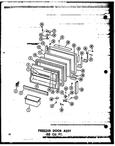 Freezer door assy 20 cu. ft. (tr20n-c/p60236-32wc) (tr20n-a/p60236-32wa) (tr20n/p60236-32w) (tr20n-ag/p60236-32wg) (tr20n/p60236-46w) (tr20n-c/p60236-46wc) (tr20n-ag/p60236-46wg) (tr20n-a/p60236-46wa) (td20n/p60236-33w) (td20n-c/p60236-33wc) (td20n-ag/p60