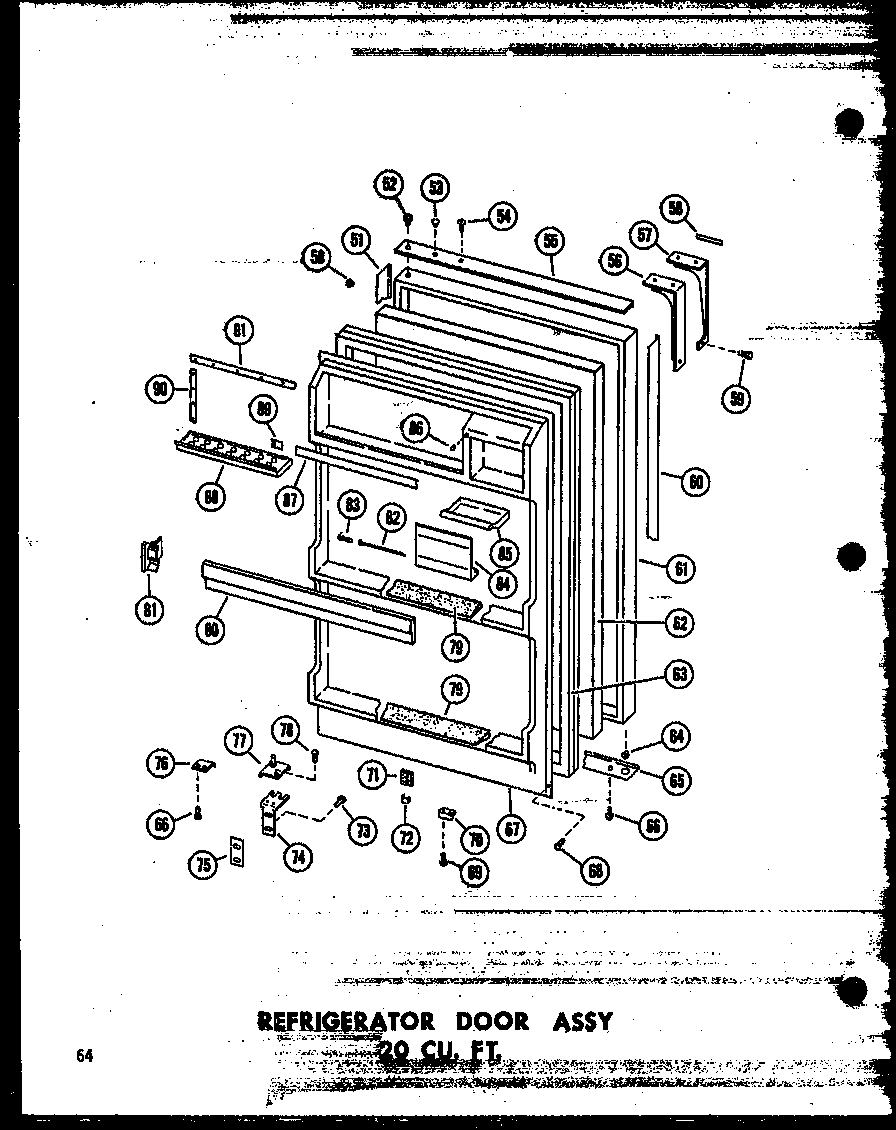 REFRIGERATOR DOOR ASSY 20 CU. FT. (TR20N-C/P60236-32WC) (TR20N-A/P60236-32WA) (TR20N/P60236-32W) (TR20N-AG/P60236-32WG) (TR20N/P60236-46W) (TR20N-C/P60236-46WC) (TR20N-AG/P60236-46WG) (TR20N-A/P60236-46WA) (TD20N/P60236-33W) (TD20N-C/P60236-33WC) (TD20N-A