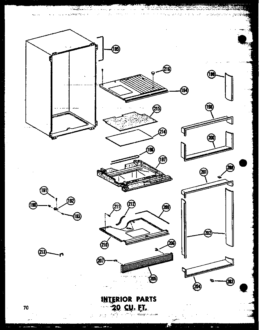 INTERIOR PARTS 20 CU. FT. (TR20N-C/P60236-32WC) (TR20N-A/P60236-32WA) (TR20N/P60236-32W) (TR20N-AG/P60236-32WG) (TR20N/P60236-46W) (TR20N-C/P60236-46WC) (TR20N-AG/P60236-46WG) (TR20N-A/P60236-46WA) (TD20N/P60236-33W) (TD20N-C/P60236-33WC) (TD20N-AG/P60236