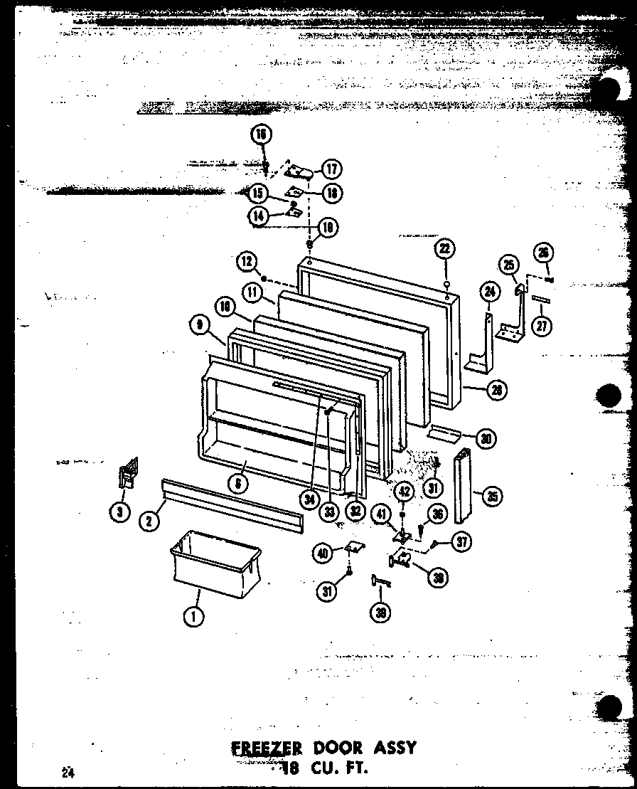 FREEZER DOOR ASSY 18 CU. FT. (TM18W-C/P60303-10WC) (TM18W/P60303-10W) (TM18W-A/P60303-10WA) (TM18W-AG/P60303-10WG) (TM18W-C/P60303-15WC) (TM18W-A/P60303-15WA) (TM18W/P60303-15W) (TM18W-AG/P60303-15WG) (TC18W/P60303-11W) (TC18W-C/P60303-11WC) (TC18W-AG/P60