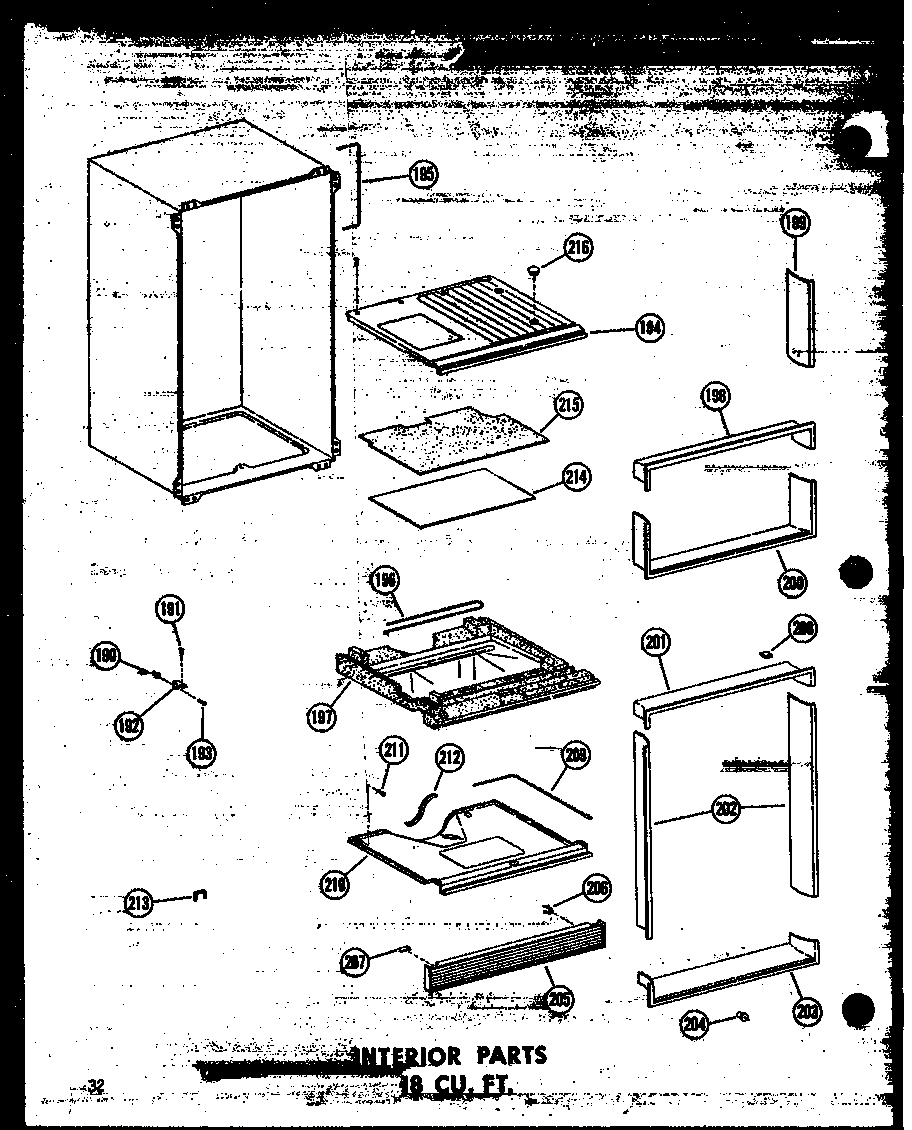 INTERIOR PARTS 18 CU. FT. (TM18W-C/P60303-10WC) (TM18W/P60303-10W) (TM18W-A/P60303-10WA) (TM18W-AG/P60303-10WG) (TM18W-C/P60303-15WC) (TM18W-A/P60303-15WA) (TM18W/P60303-15W) (TM18W-AG/P60303-15WG) (TC18W/P60303-11W) (TC18W-C/P60303-11WC) (TC18W-AG/P60303