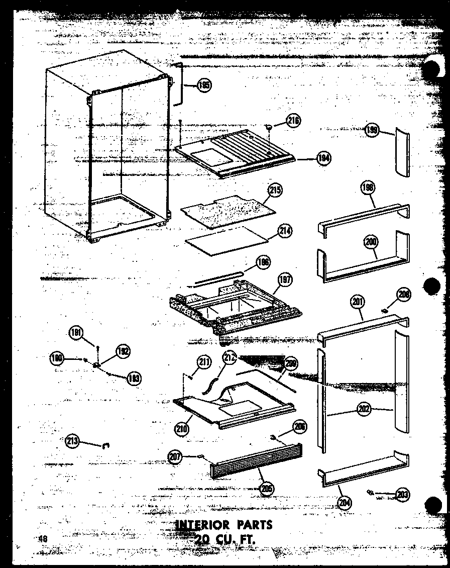 INTERIOR PARTS 20 CU. FT. (TR20W-C/P60303-12WC) (TR20W-C/P60303-12WC) (TR20W/P60303-12W) (TR20W-AG/P60303-12WG) (TR20W-C/P60303-17WC) (TR20W-A/P60303-17WA) (TR20W/P60303-17W) (TR20W-AG/P60303-17WG) (TD20W/P60303-13W) (TD20W-C/P60303-13WC) (TD20W-AG/P60303