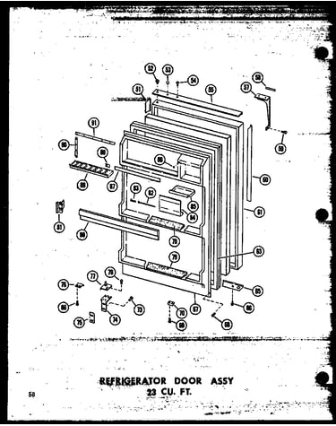 Refrigerator door assy 23 cu. ft. (td23n-c/p60236-88wc) (td23n-a/p60236-88wa) (td23n/p60236-88w) (td23n-ag/p60236-88wg) (td23w/p60303-14w) (td23w-c/p60303-14wc) (td23w-ag/p60303-14wg) (td23w-a/p60303-14wa) (td23n/p60236-89w) (td23n-ag/p60236-89wg) (td23n-