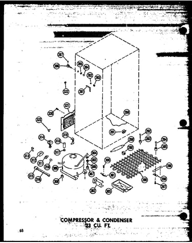 Compressor & condenser 23 cu. ft. (td23n-c/p60236-88wc) (td23n-a/p60236-88wa) (td23n/p60236-88w) (td23n-ag/p60236-88wg) (td23w/p60303-14w) (td23w-c/p60303-14wc) (td23w-ag/p60303-14wg) (td23w-a/p60303-14wa) (td23n/p60236-89w) (td23n-ag/p60236-89wg) (td23n-