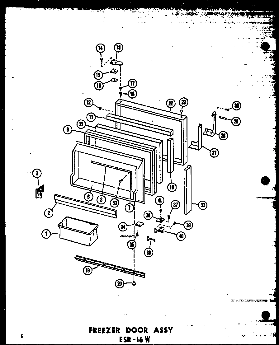Freezer door assy esr-16w (esr-16w/p60303-4w) (esr-16w-ag/p60303-4wg) (esr-16w-c/p60303-4wc) (esr-16w-a/p60303-4wa)