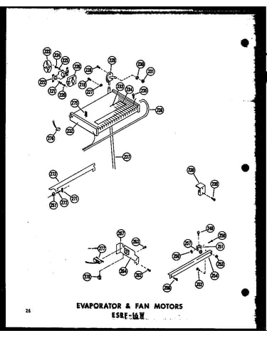 Evaporator & fan motors esrf-16w (esrf-16w/p60303-23w) (esrf-16w-c/p60303-23wc) (esrf-16w-ag/p60303-23wg) (esrf-16w-a/p60303-23wa)