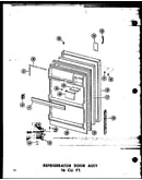 Refrigerator door assy 16 cu. ft. (et16n/p60303-65w)