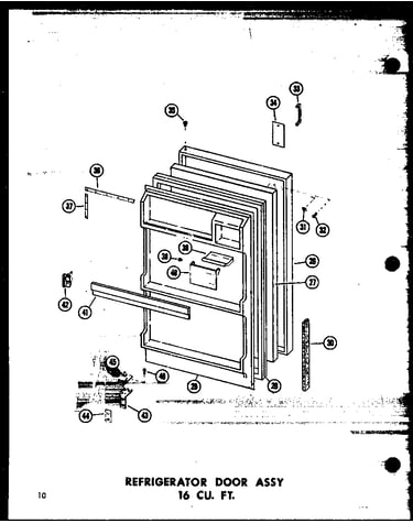 Refrigerator door assy 16 cu. ft. (et16n/p60303-65w)