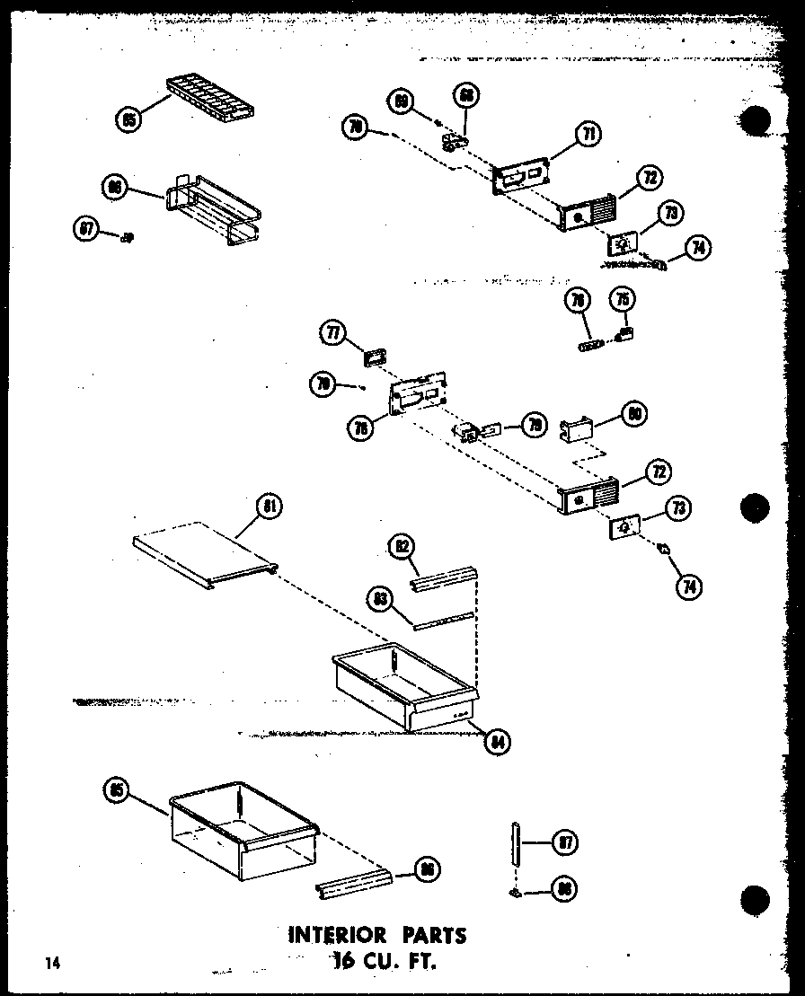 INTERIOR PARTS 16 CU. FT. (ET16N/P60303-65W)