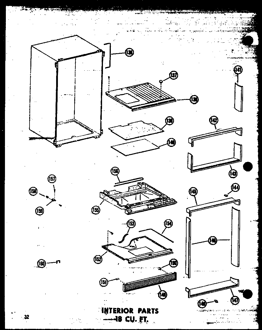 INTERIOR PARTS 18 CU. FT. (TS18B/P60303-76W) (ETM18N-C/P60303-58WC) (ETM18N-A/P60303-58WA) (ETM18N/P60303-58W) (ETM18N-AG/P60303-58WG) (ETM18N-L/P60303-58WL) (TC18N-C/P60303-59WC) (TC18N/P60303-59W) (TC18N-A/P60303-59WA) (TC18N-L/P60303-59WL) (TC18N-AG/P6