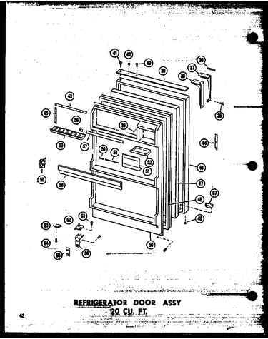 Refrigerator door assy 20 cu. ft. (tr20w-c/p60303-61wc) (tr20w/p60303-61w) (tr20w-a/p60303-61wa) (tr20w-l/p60303-61wl) (tr20w-ag/p60303-61wg)