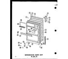 Amana TD23B-L-P73500-9WL refrigerator door assy 16 cu. ft. (tr16b-c/p73500-3wc) (tr16b-a/p73500-3wa) (tr16b-g/p73500-3wg) (tr16b/p73500-3w) (tr16b-l/p73500-3wl) diagram